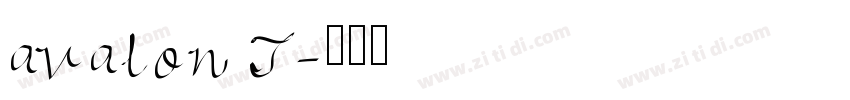 avalon T字体转换